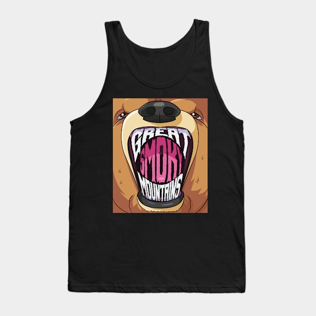 Great Smoky Mountains Grizzly Bear Tank Top by Noseking